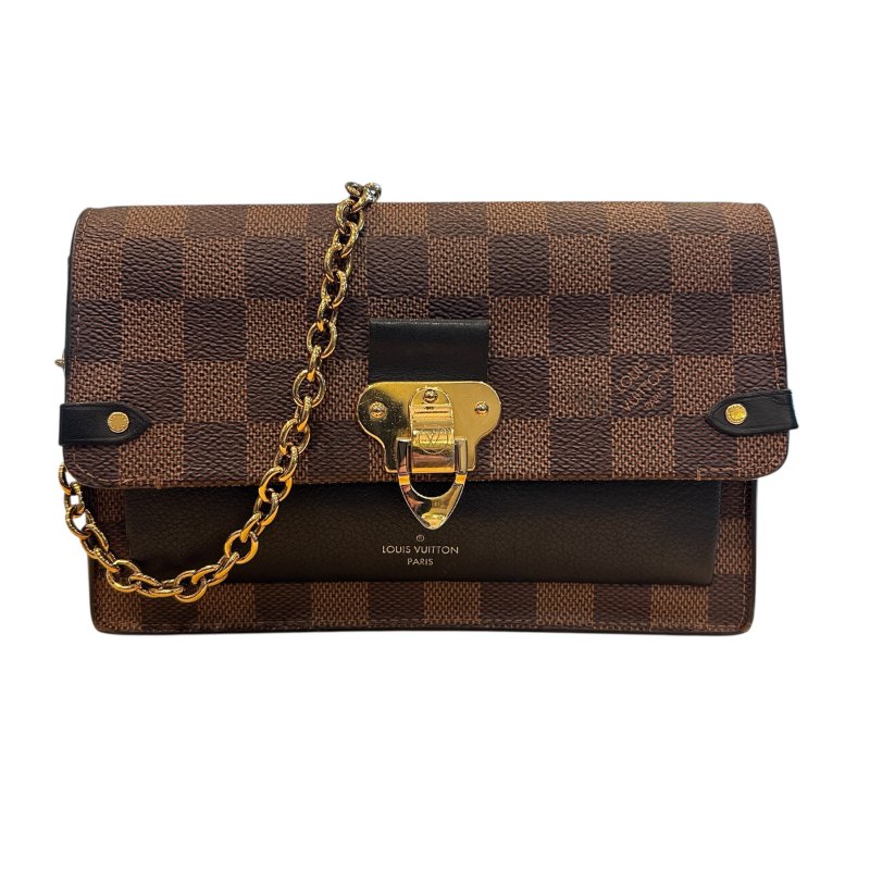 LV咖啡棋盤格Porteuill Vavin練包-0