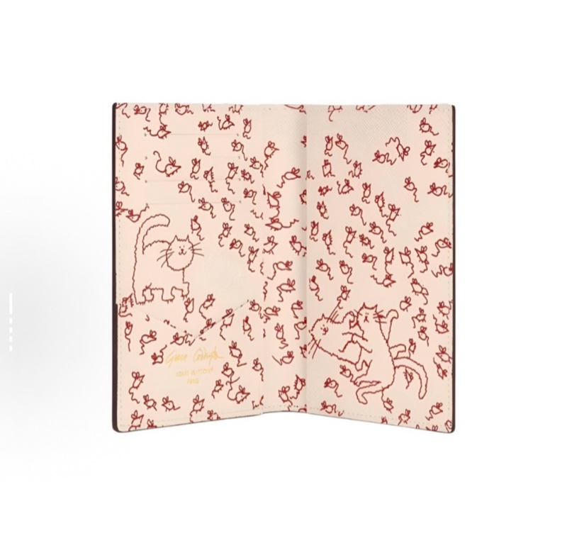 LV 與Grace Coddingon 聯名 限量貓咪護照套 M25753-4