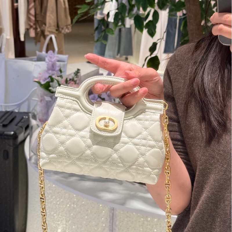 Dior 男女同款 Dior Jolie Top Handle 迷你鏈條手袋均碼碼MINI、18.5cm*8.5cm*13cm-0