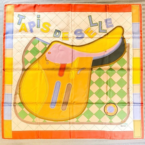 Hermes 愛馬仕 全新商品 馬鞍墊系列 90 x 90 方巾 精品絲巾