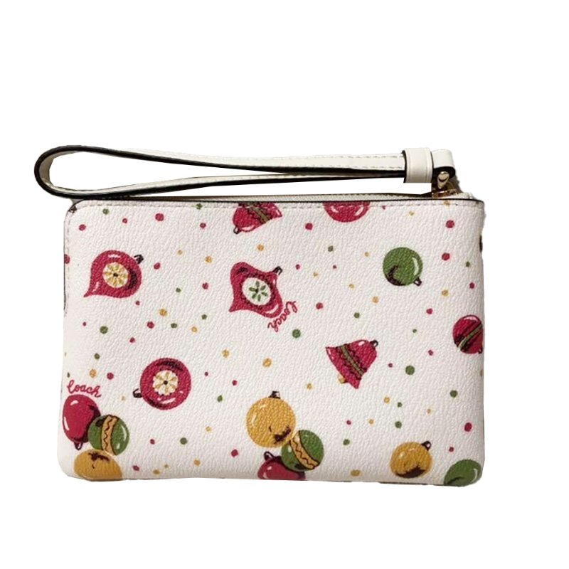 【COACH】防刮皮革L型拉鍊手拿包 -聖誕裝飾-2