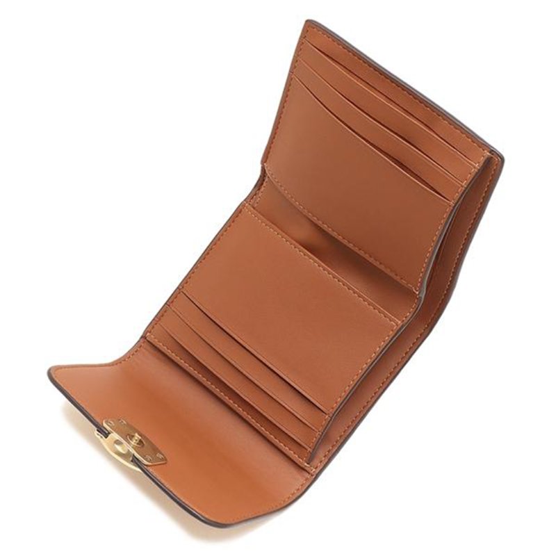 【COACH】皮革三折短夾-米白-2