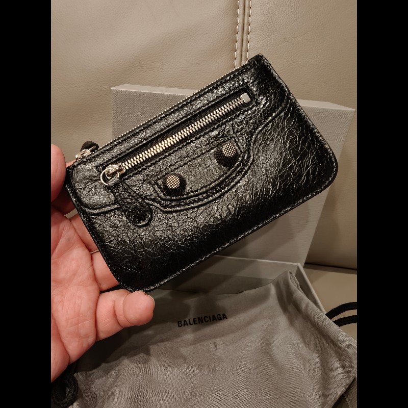 歐洲帶回全新品，巴黎世家卡片夾零錢包-5