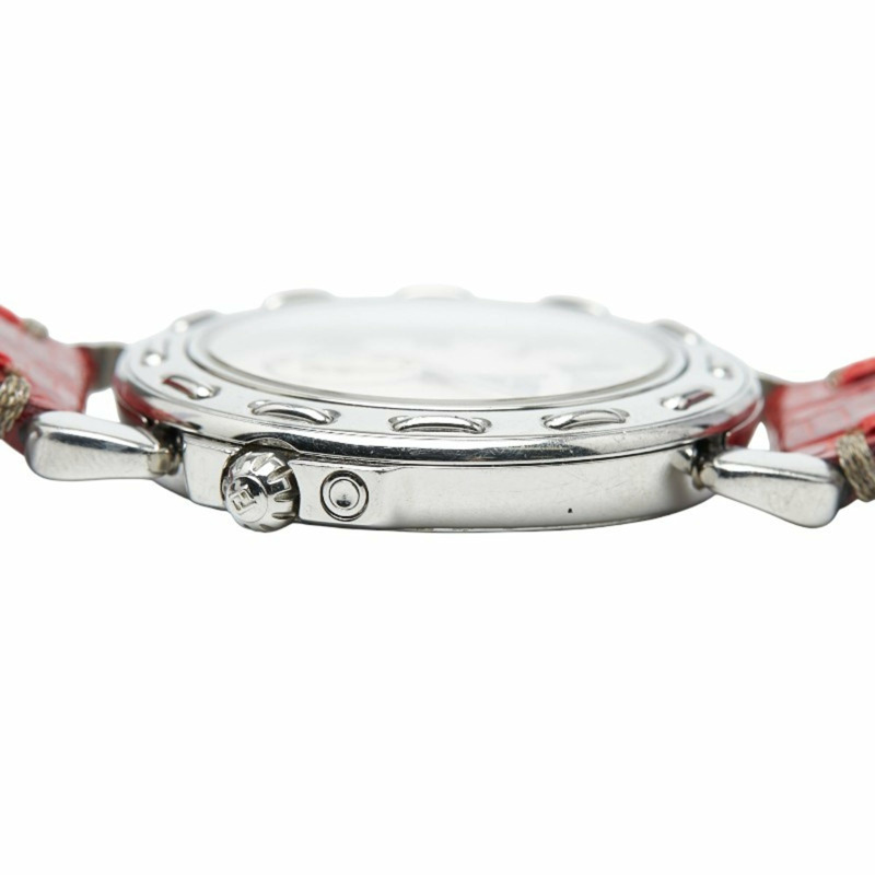 Fendi Selleria 小秒針白色珍珠錶盤腕錶 019-8100M-608 瑞士石英不鏽鋼皮革女錶-2