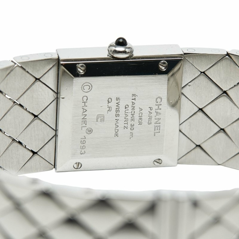 香奈兒 Matelasse 女士腕錶 H0009 瑞士石英機芯 黑色錶盤 不鏽鋼錶殼-5