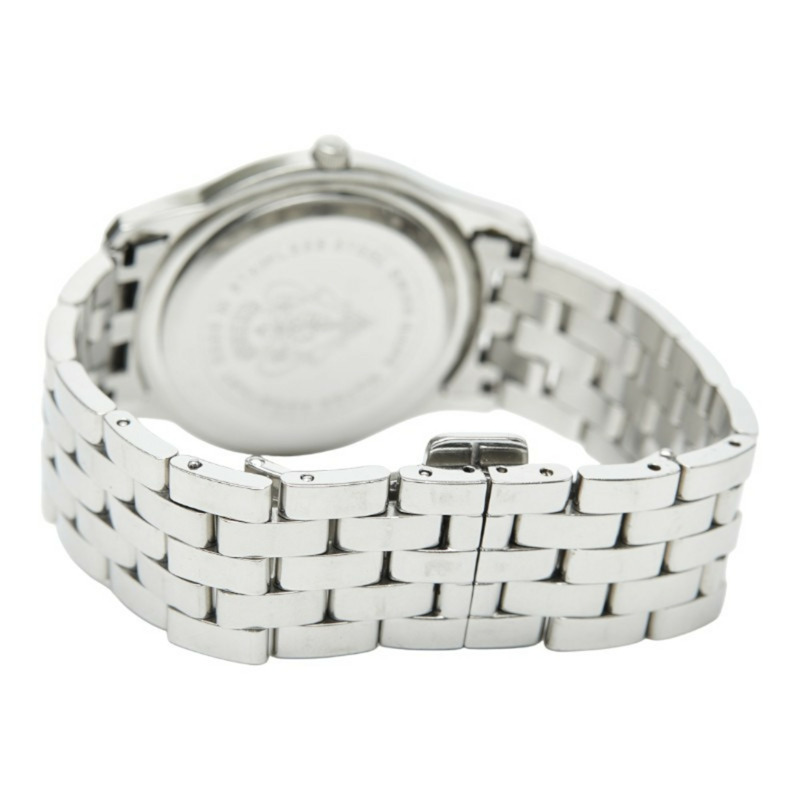 Gucci 男士 5500 公尺瑞士石英腕錶，銀色錶盤，不鏽鋼錶殼-4