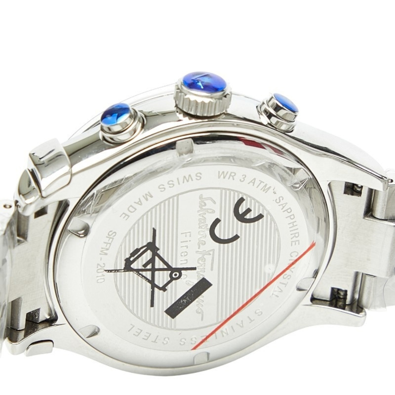 Salvatore Ferragamo 1898 計時腕錶 SFFM01320，瑞士石英機芯，海軍藍錶盤，不鏽鋼錶殼，男士款-5