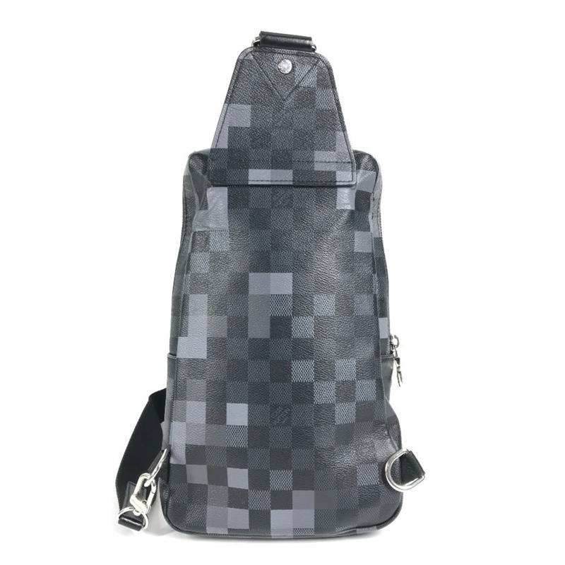 路易威登 N40068 Damier Graphite Pixel Avenue 斜背包，肩斜背包，黑色，男女款-2