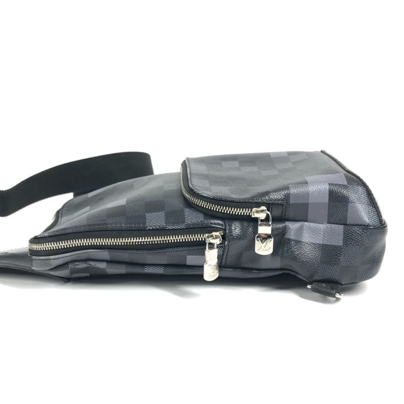 路易威登 N40068 Damier Graphite Pixel Avenue 斜背包，肩斜背包，黑色，男女款-3