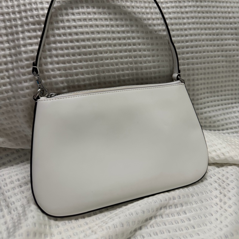 kate spade 白色牛皮麻將包-1