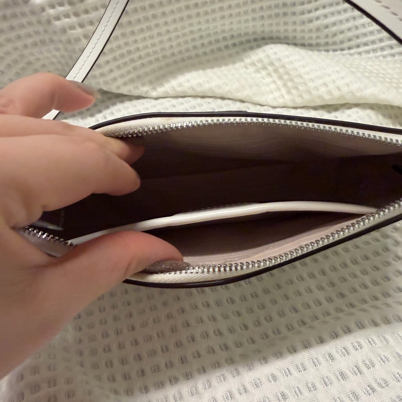 kate spade 白色牛皮麻將包-2