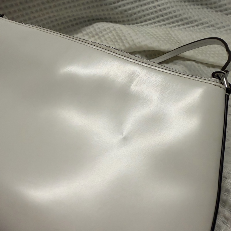 kate spade 白色牛皮麻將包-6