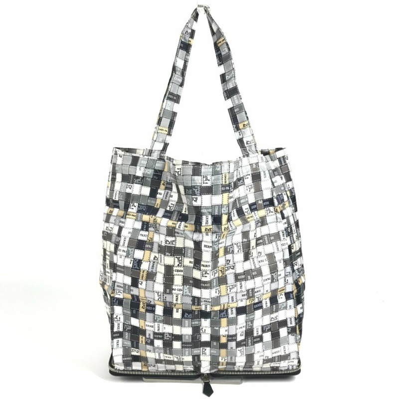 愛馬仕 Silky Pop 可折疊環保手袋/單肩包，真皮材質，絲綢面料，女士款，黑色-0