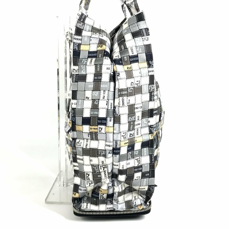 愛馬仕 Silky Pop 可折疊環保手袋/單肩包，真皮材質，絲綢面料，女士款，黑色-2