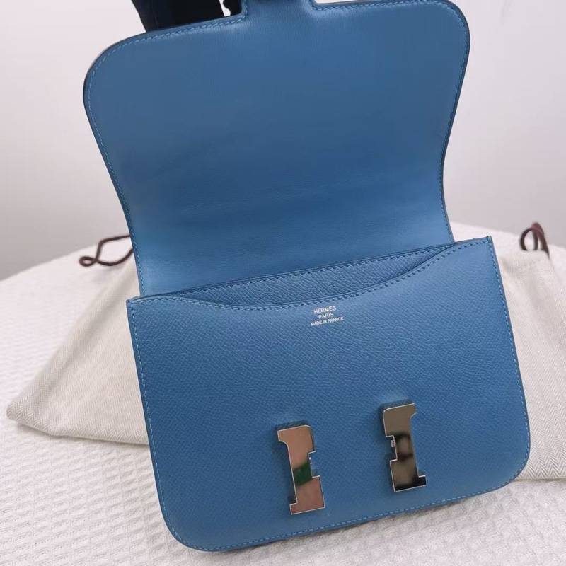 Hermes 藍mini Constance 塵袋-2
