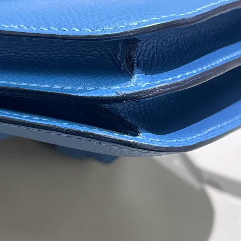 Hermes 藍mini Constance 塵袋-4