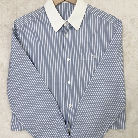 Celine凱旋門logo 條紋襯衫