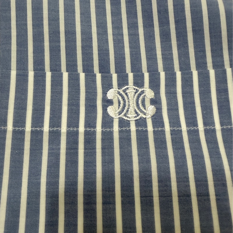 Celine凱旋門logo 條紋襯衫-2