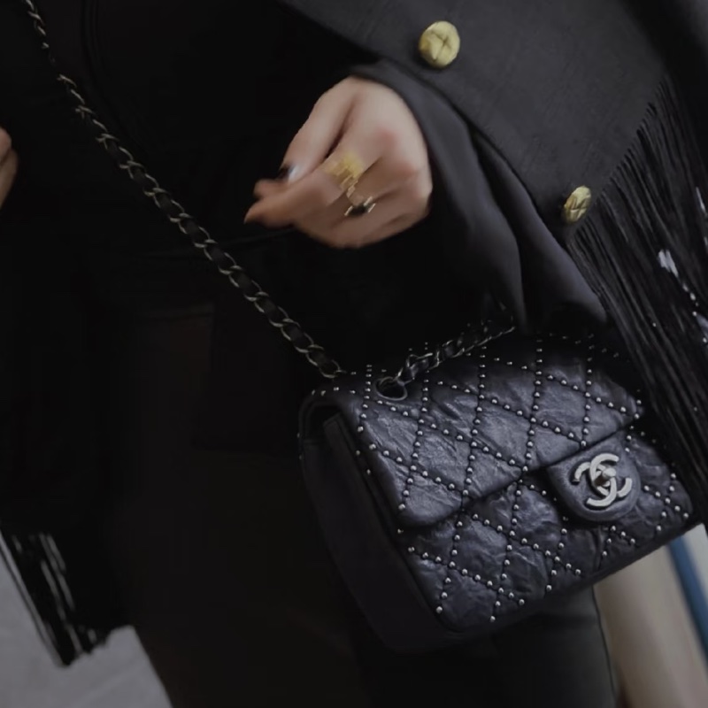 Chanel black 滿天星黑釦CF23 ⭐️牛皮推薦100%-3