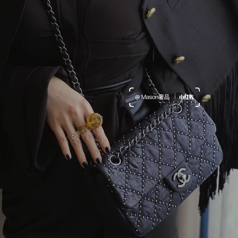 Chanel black 滿天星黑釦CF23 ⭐️牛皮推薦100%-4