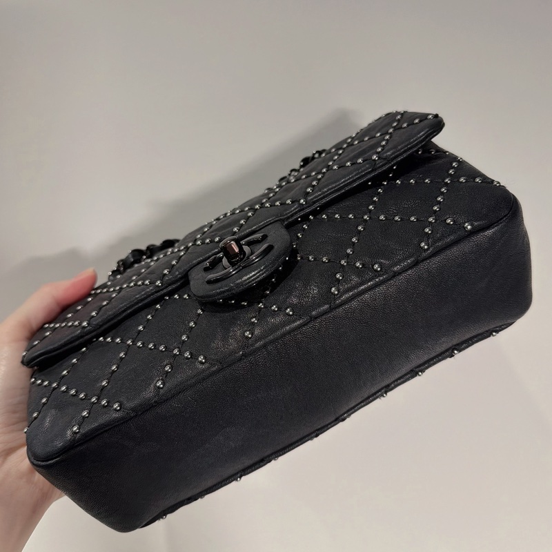 Chanel black 滿天星黑釦CF23 ⭐️牛皮推薦100%-7