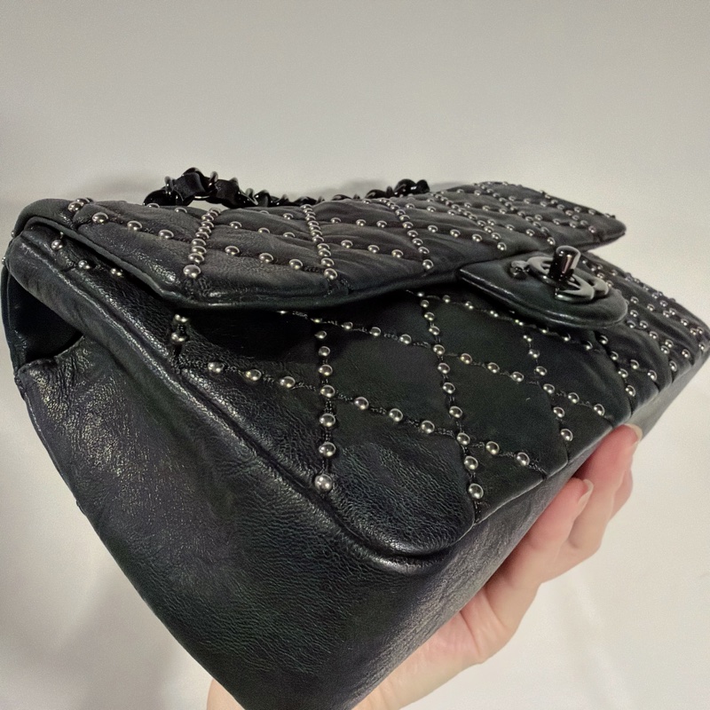 Chanel black 滿天星黑釦CF23 ⭐️牛皮推薦100%-9