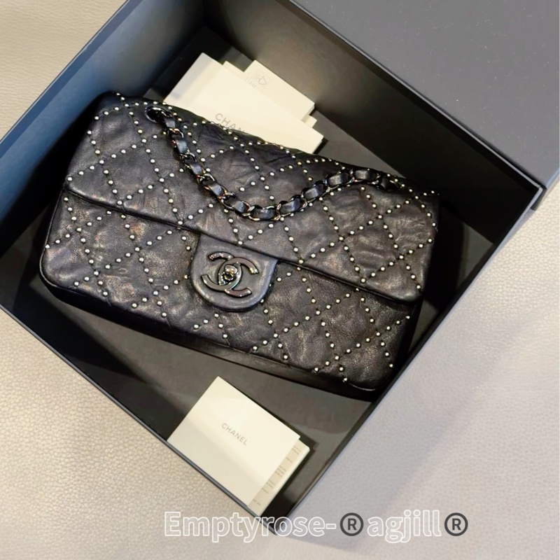 Chanel so black CF23黑銀/ 達拉斯系列秀款滿天星⭐️-1