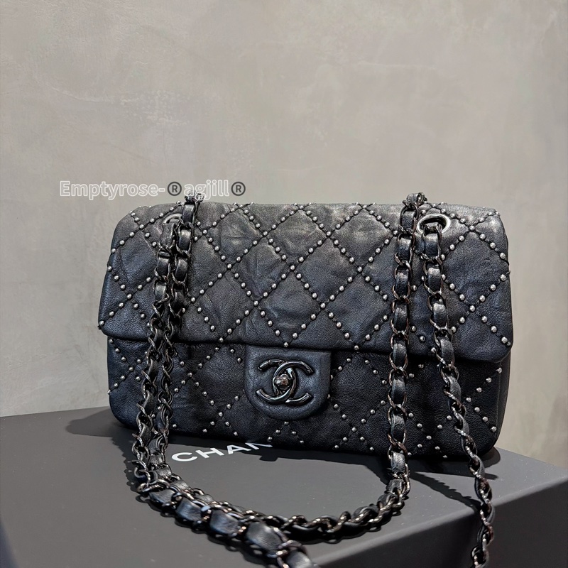 Chanel so black CF23黑銀/ 達拉斯系列秀款滿天星⭐️-9