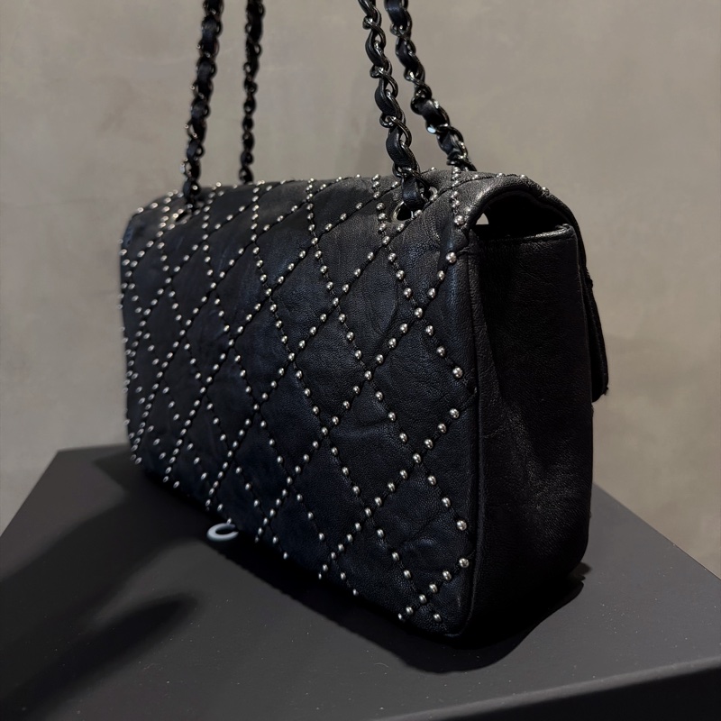 Chanel so black CF23黑銀/ 達拉斯系列秀款滿天星⭐️-12