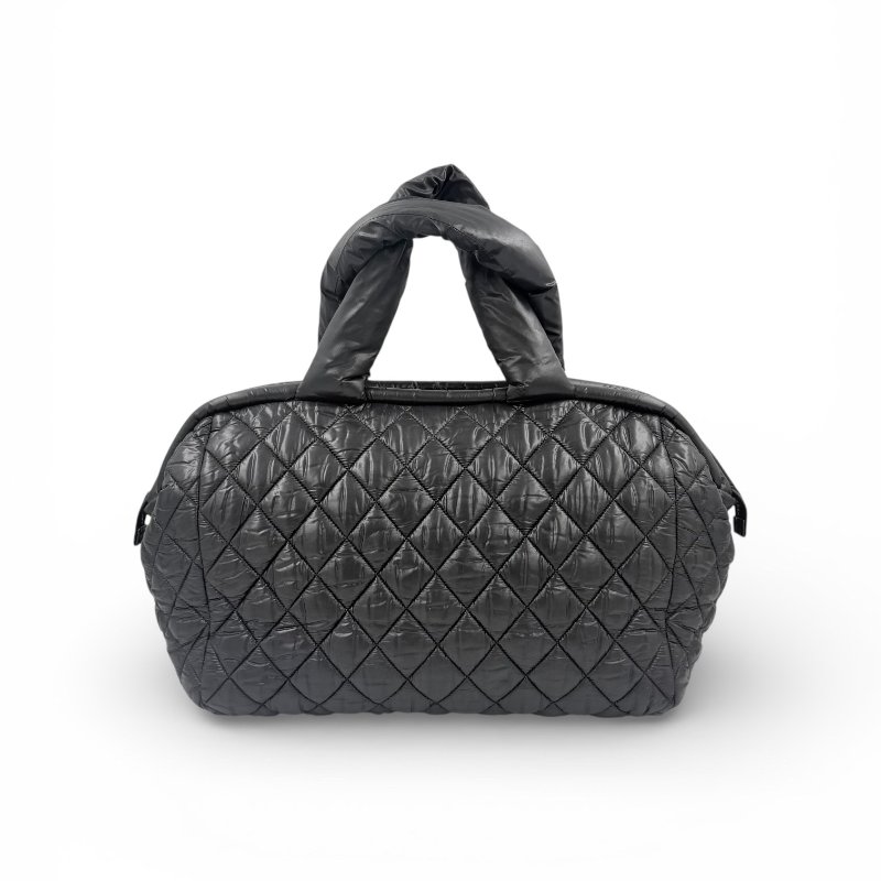 CHANEL - 黑色尼龍拉鍊Coco Cocoon 羽絨手提包-1