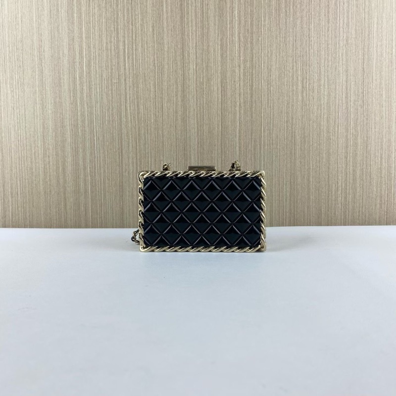 Chanel 早春收藏系列亞克力 晚宴盒子包 芯片款13*8*4 98新配件塵袋-0