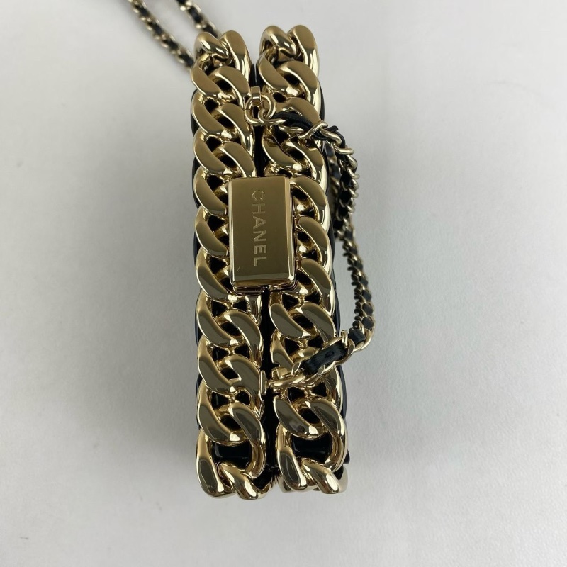 Chanel 早春收藏系列亞克力 晚宴盒子包 芯片款13*8*4 98新配件塵袋-1