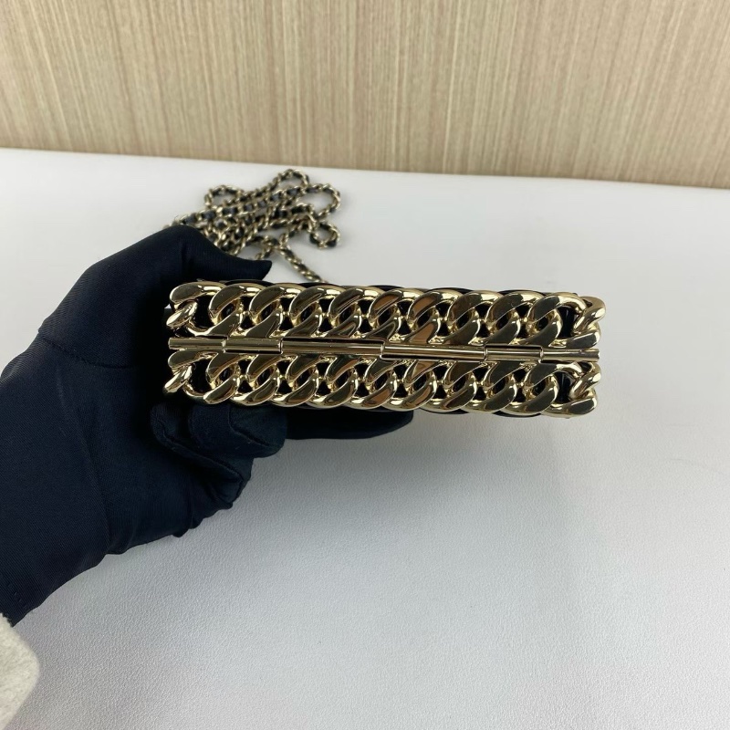 Chanel 早春收藏系列亞克力 晚宴盒子包 芯片款13*8*4 98新配件塵袋-4