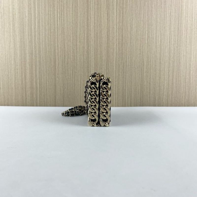 Chanel 早春收藏系列亞克力 晚宴盒子包 芯片款13*8*4 98新配件塵袋-5