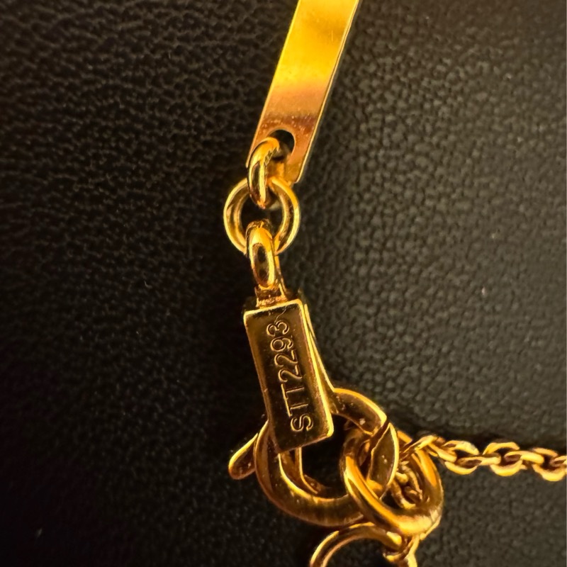 Celine TRIOMPHE金色飾面黃銅迷你手鐲-5