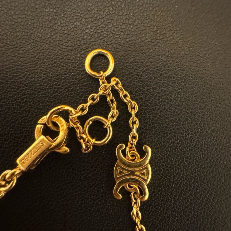 Celine TRIOMPHE金色飾面黃銅迷你手鐲-7
