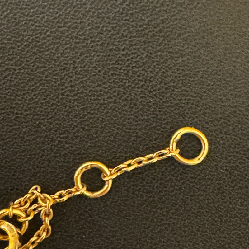 Celine TRIOMPHE金色飾面黃銅迷你手鐲-8