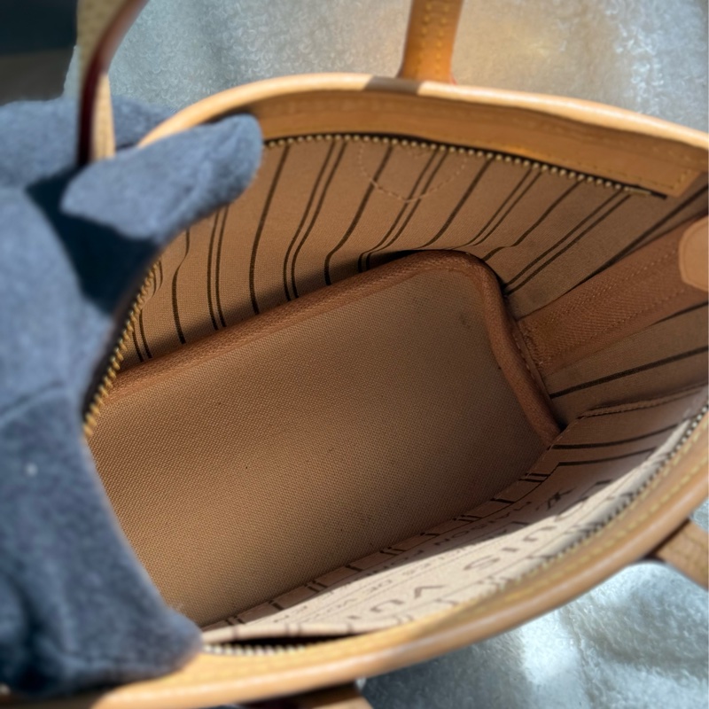 （日本購證🇯🇵全配）Lv neverfull BB 奶茶色背袋 ✨最新晶片款-11