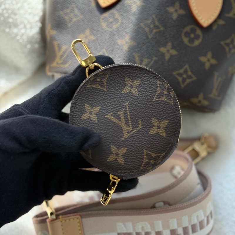 （日本購證🇯🇵全配）Lv neverfull BB 奶茶色背袋 ✨最新晶片款-13