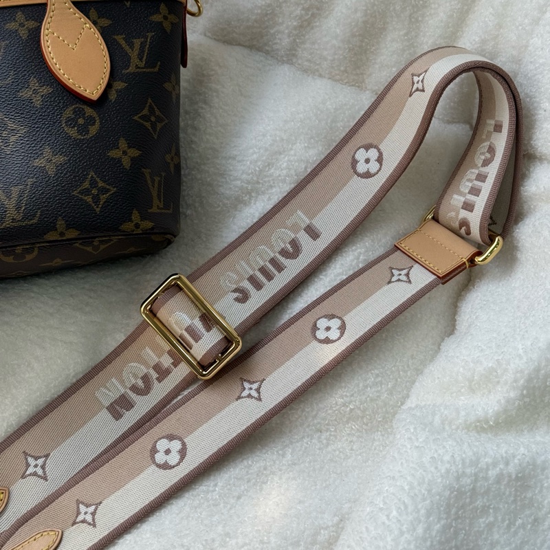 （日本購證🇯🇵全配）Lv neverfull BB 奶茶色背袋 ✨最新晶片款-19