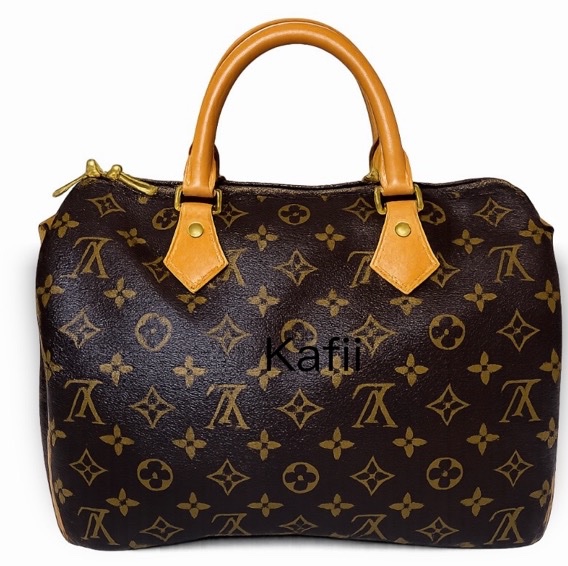 【法產美品】LV Speedy 30 Bandoulière 老花款｜附原廠背帶、鎖頭鑰匙｜四角無露芯-1