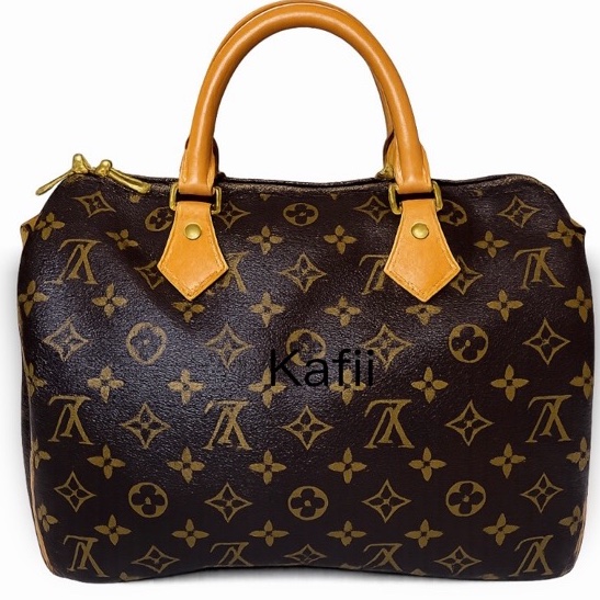 【法產美品】LV Speedy 30 Bandoulière 老花款｜附原廠背帶、鎖頭鑰匙｜四角無露芯-6