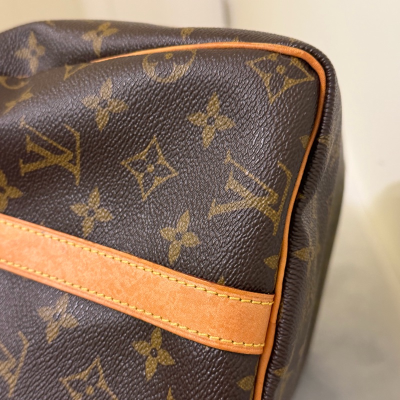 【法產美品】LV Speedy 30 Bandoulière 老花款｜附原廠背帶、鎖頭鑰匙｜四角無露芯-11