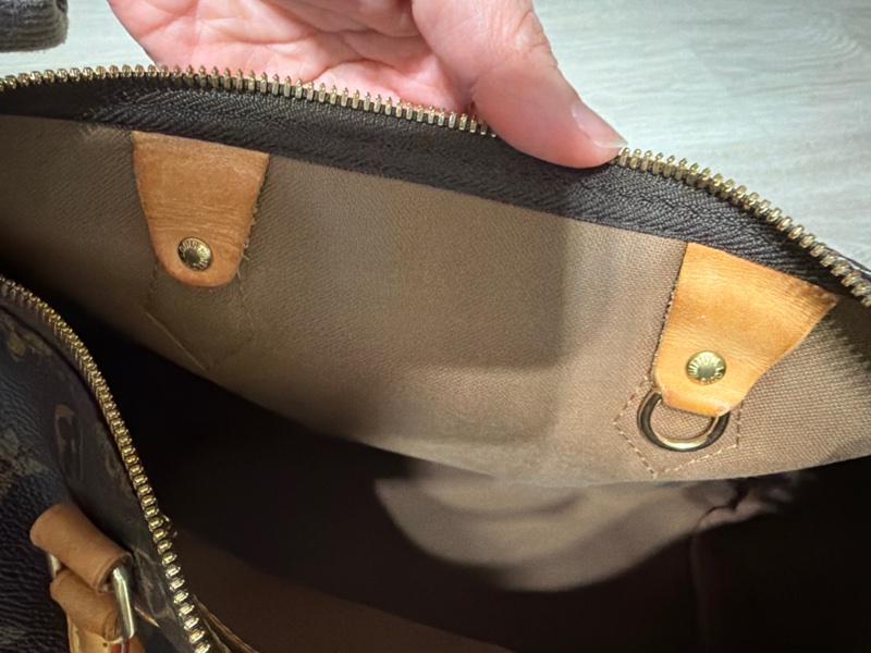 【法產美品】LV Speedy 30 Bandoulière 老花款｜附原廠背帶、鎖頭鑰匙｜四角無露芯-17