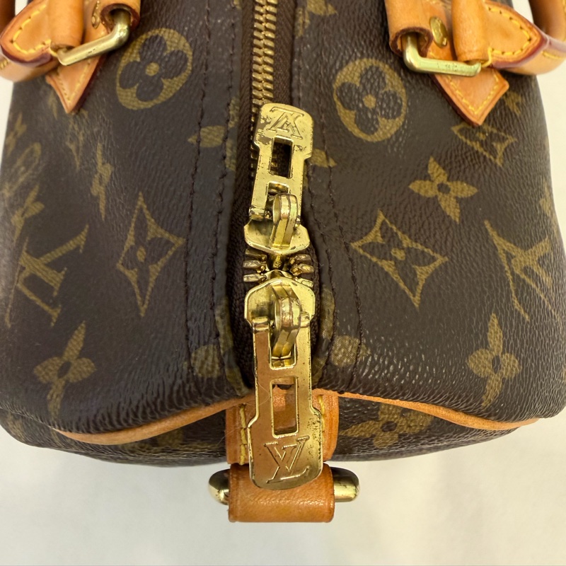 【法產美品】LV Speedy 30 Bandoulière 老花款｜附原廠背帶、鎖頭鑰匙｜四角無露芯-20