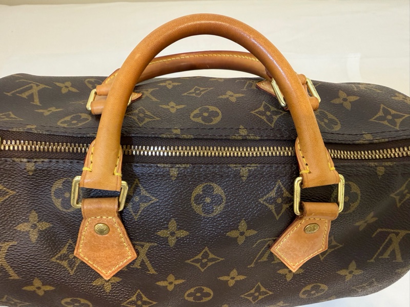 【法產美品】LV Speedy 30 Bandoulière 老花款｜附原廠背帶、鎖頭鑰匙｜四角無露芯-21
