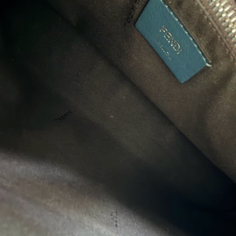 Fendi Bytheway手提斜背包 藍色 牛皮 立體花朵設計28*17*12 98新配件塵袋肩帶購證掛飾-2