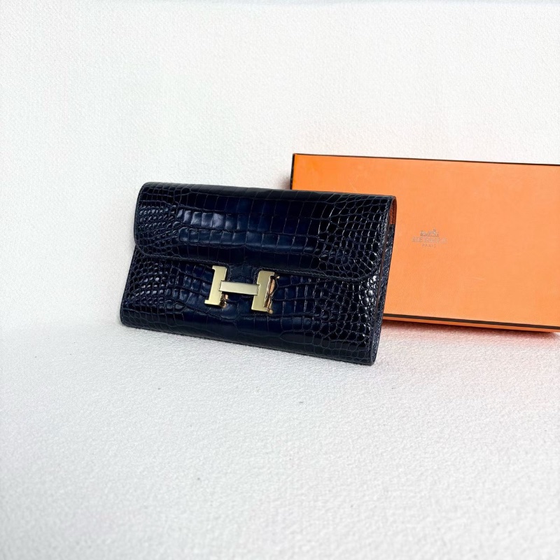 Hermes constance康康 鰐魚皮長款錢包 20*12*2 98新配件購證盒子-5