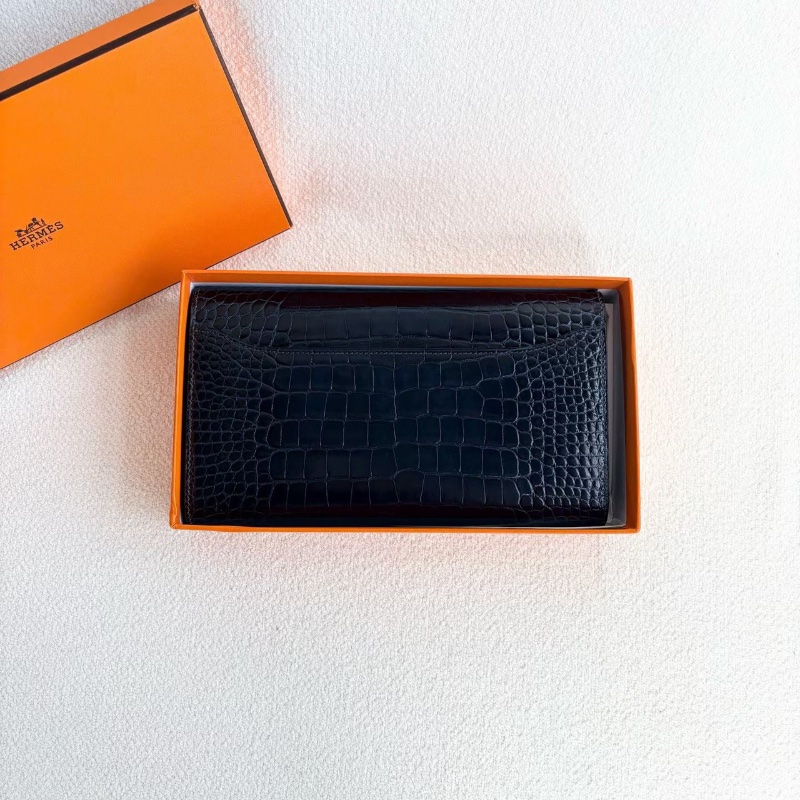 Hermes constance康康 鰐魚皮長款錢包 20*12*2 98新配件購證盒子-6