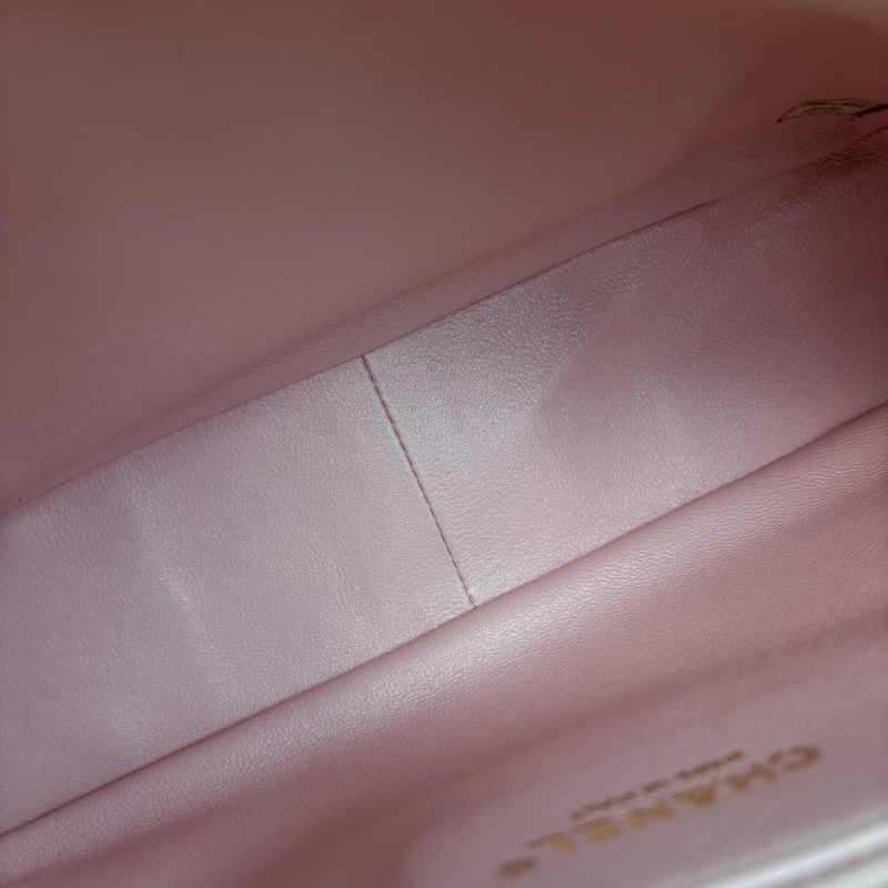 Chanel 雙面郵差鏈條包米白色金扣 荔枝皮23*17*7 99新購證塵袋保卡-2